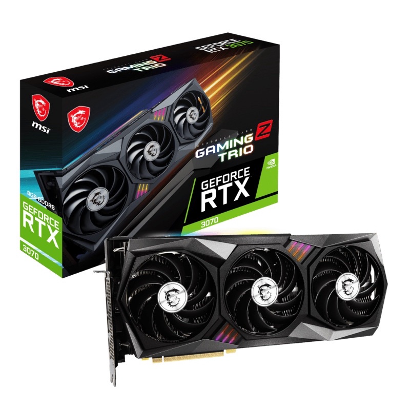 微星MSI RTX 3070 8G GAMING Z TRIO LHR顯示卡