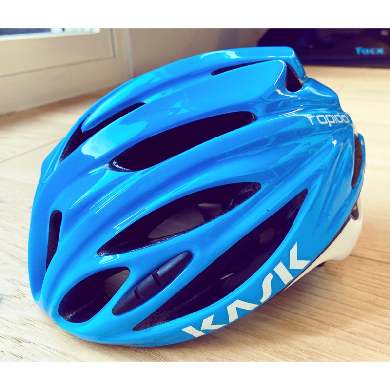 二手 義大利 KASK RAPIDO 藍 自行車頭盔 安全帽