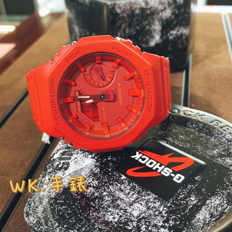 WK.手錶✨G-SHOCK CASIO GA2100系列 農家橡樹 紅色限量電子錶 台灣公司貨 八角GA-2110 男錶
