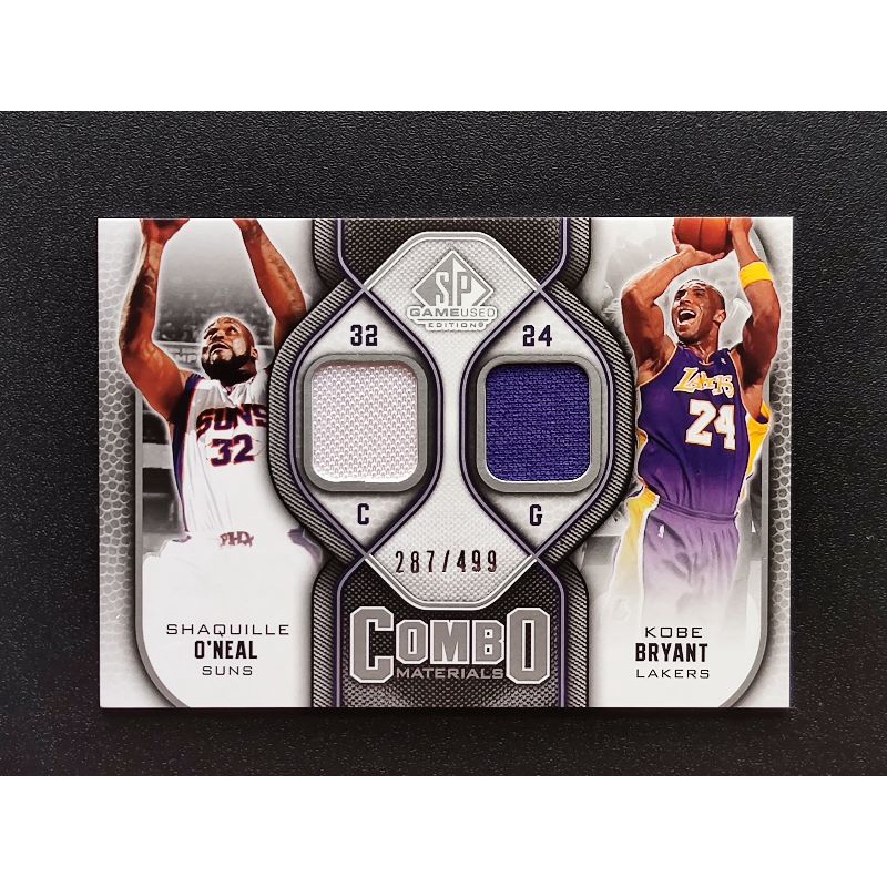 限量 球衣卡 2009-10 UD Combo Kobe Bryant Shaquille O'Neal Oneal