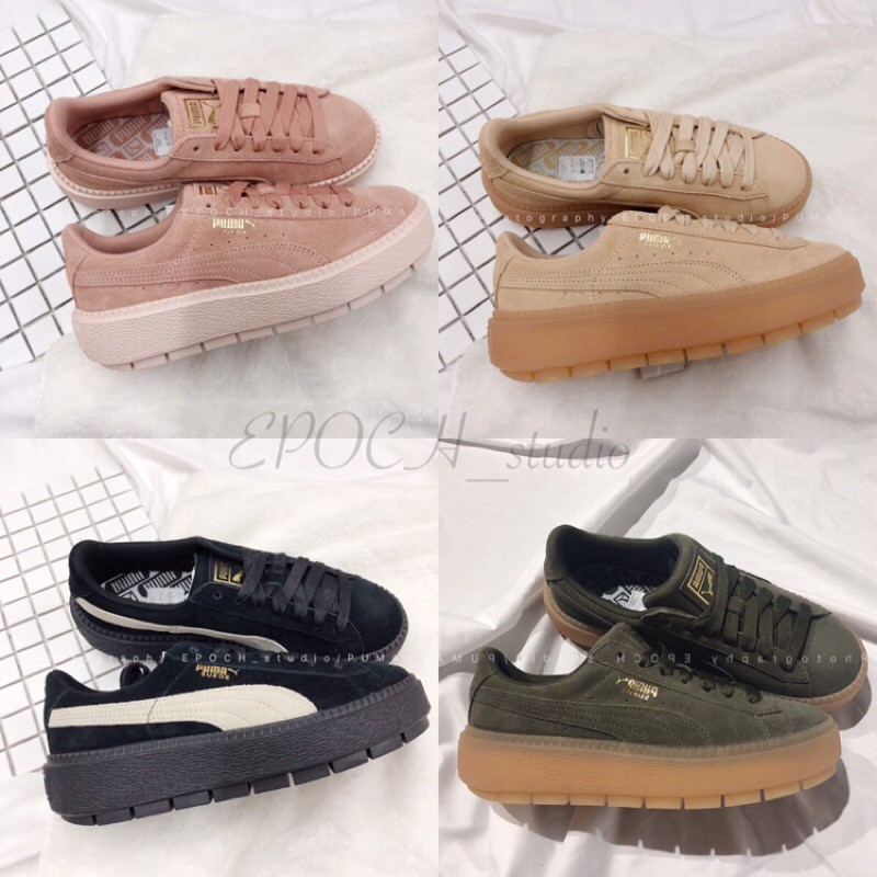 puma suede platform trace