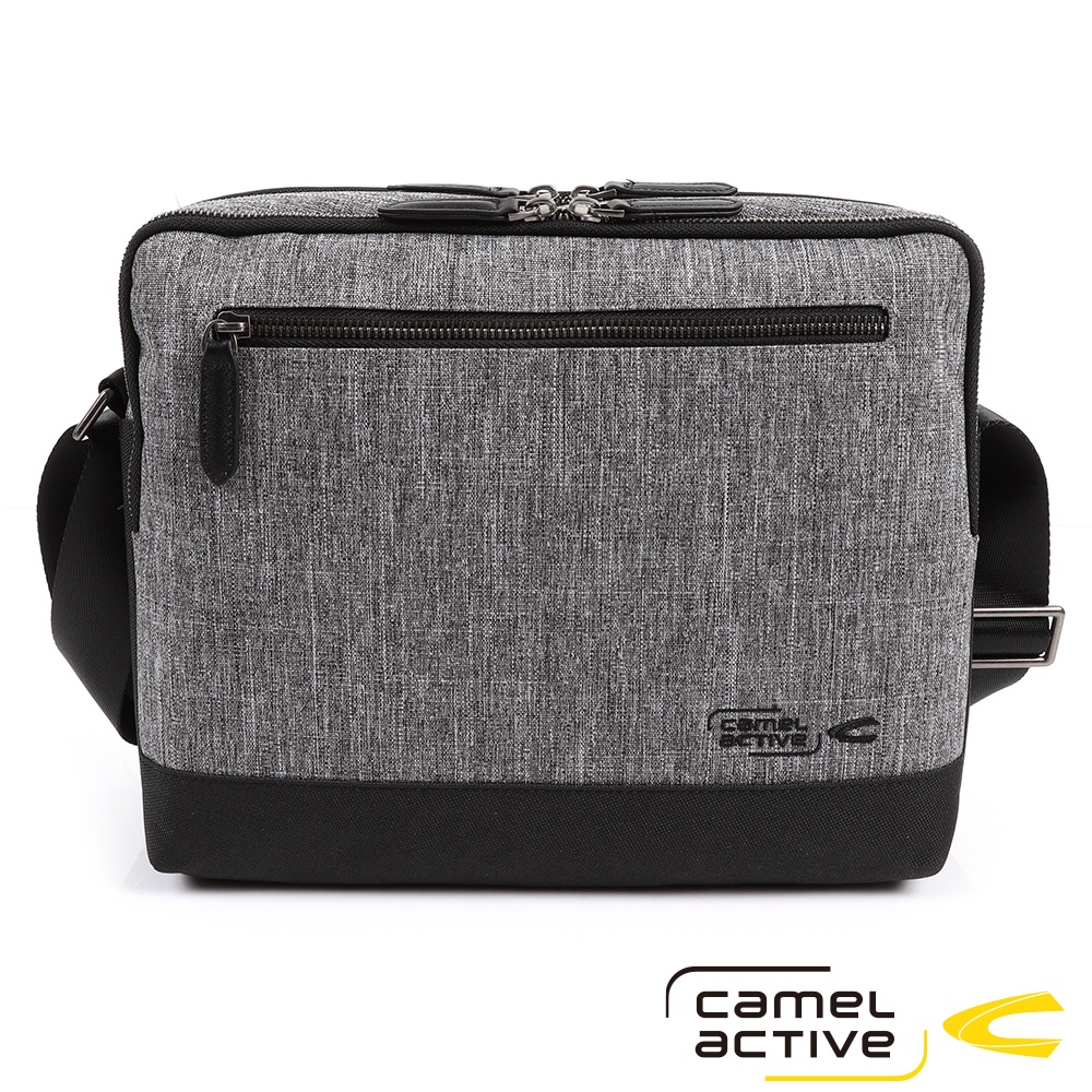 【Camel Active】James系列 休閒個性側背包-黑灰/C28C80001309