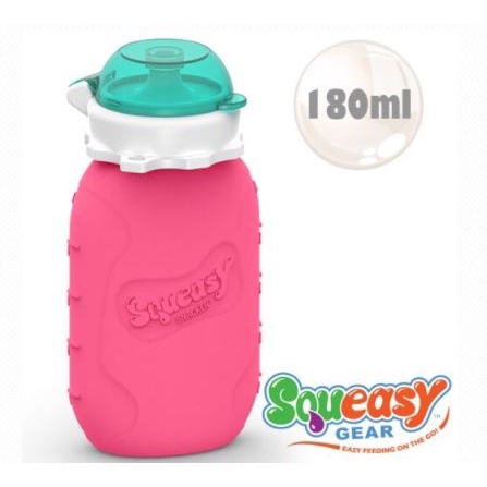 美國Squeasy QQ隨身水瓶 水壺  - 180ml 粉