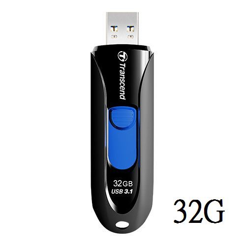 創見 JF790【32GB】USB3.0隨身碟(指推式/黑藍)