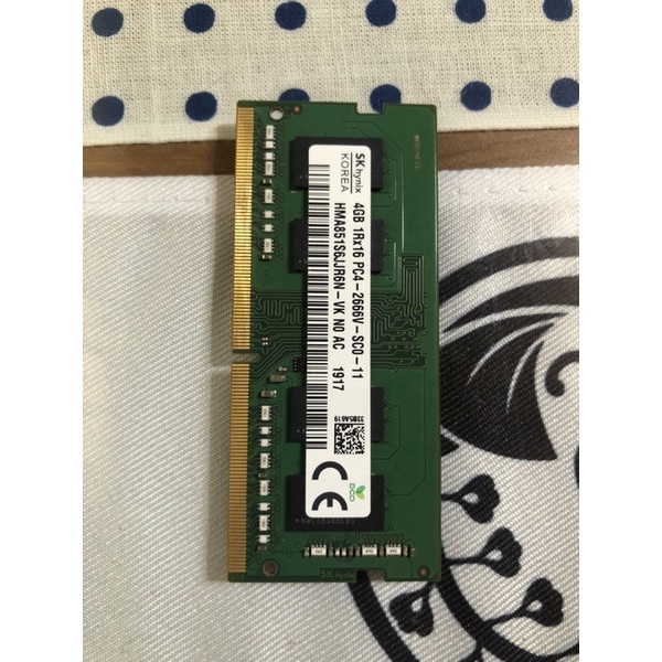 海力士 SK Hynix DDR4 2666V 4G 4GB PC4筆電記憶體