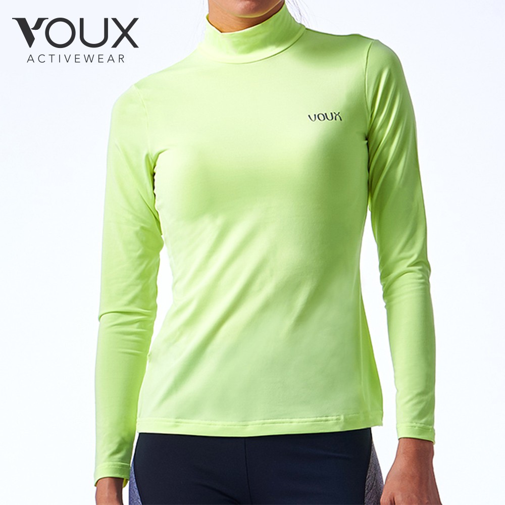 【VOUX】女抑菌抗臭防曬高領內搭衣(粉/黃/綠/紫/S-XL)