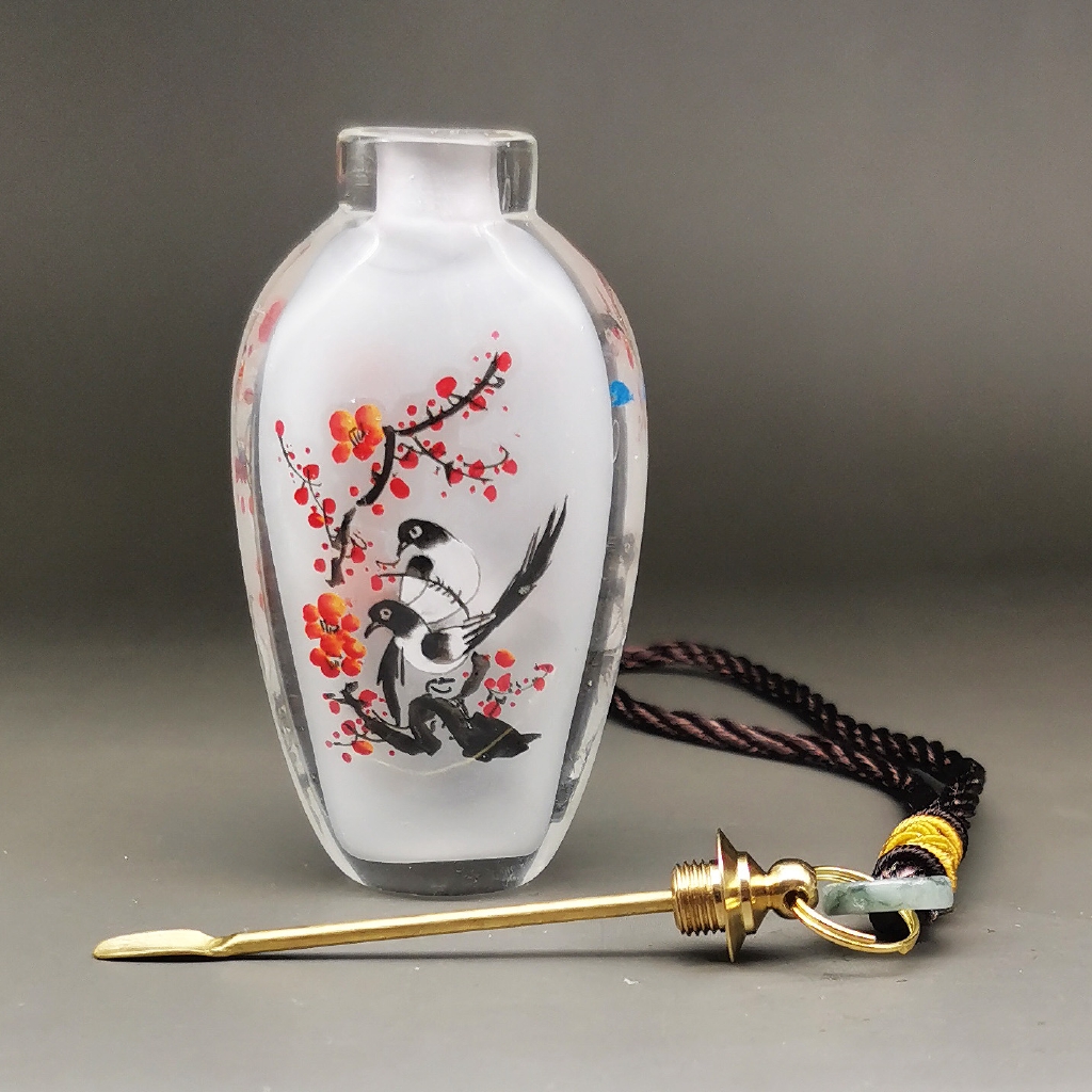 鼻煙壺『赤壁圖』『靜聽松風圖』手絵精品中國傳統工芸美術作品
