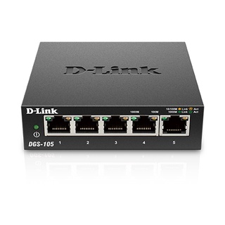D-Link DGS-105 5埠Gigabit 桌上型交換器 網路孔擴充 (金屬外殼)