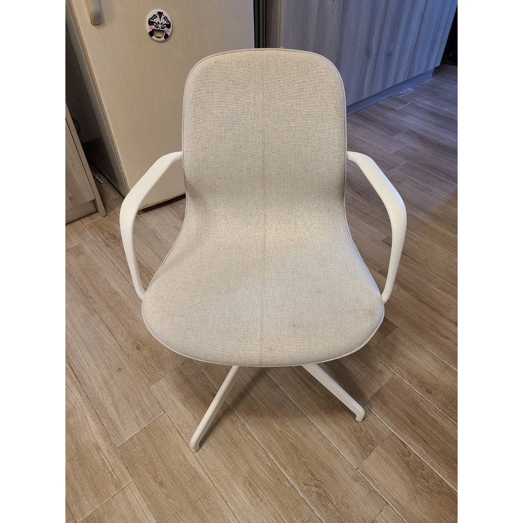 IKEA 椅子 LÅNGFJÄLL 辦公扶手椅, gunnared 米色/白色
