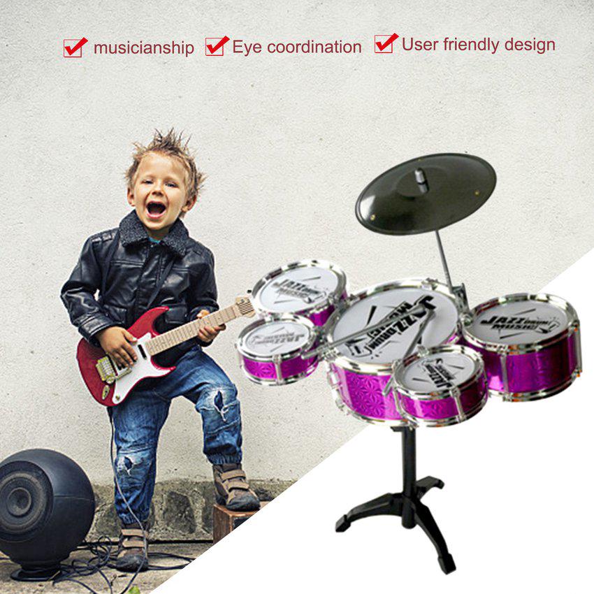 兒童樂器玩具仿真爵士鼓鼓槌套件適合兒童