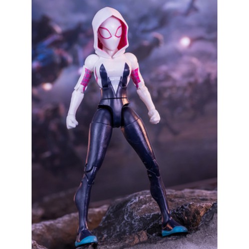 現貨正版中動蜘蛛人格溫女蜘蛛人女格溫漫威可動可換臉公仔模型marvel 可動人偶 蝦皮購物