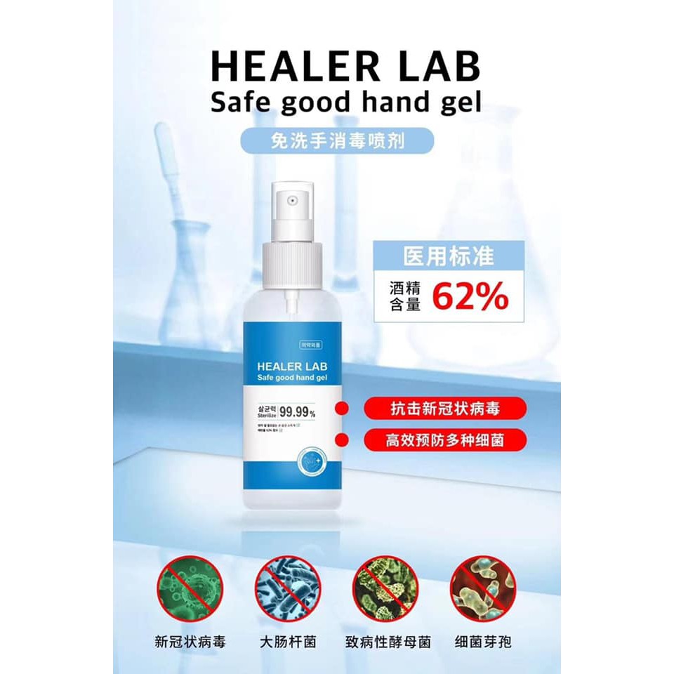 Healer LAB醫療等級乾洗手消毒噴劑80ml