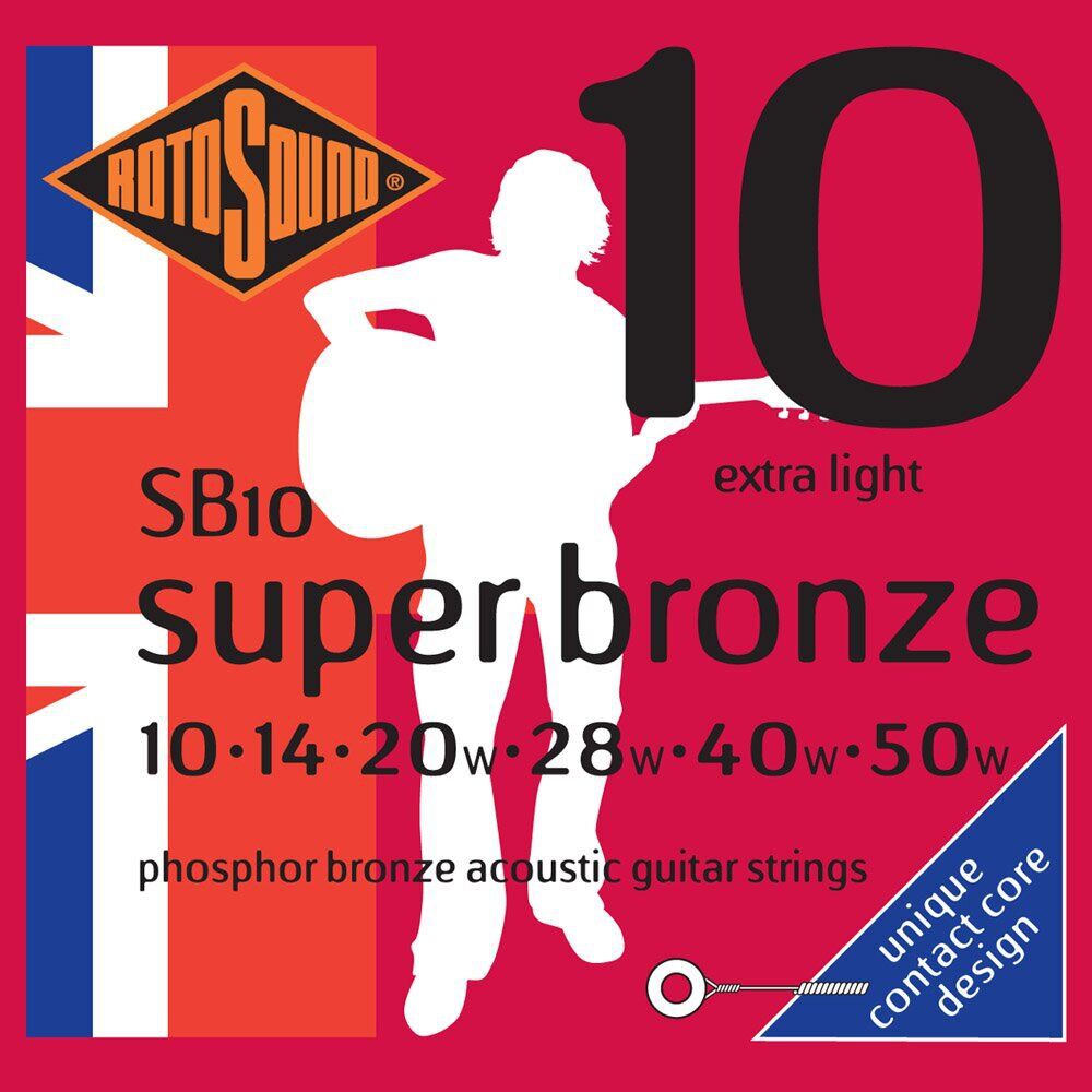 英國製 RotoSound SB10 SB11 木吉他弦 紅銅弦 磷青銅弦 吉他弦 套弦 接觸式弦芯製程 茗詮