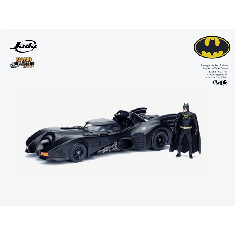Artlife ㊁ JADA DC Batman 1989 Batmobile 1/24 蝙蝠俠 蝙蝠車 人物組 合金車