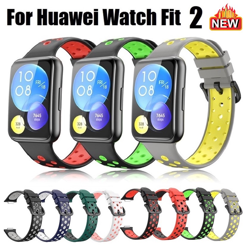 HUAWEI Watch Fit 2 / 華為手錶 Fit 2 耐克雙色氣孔 運動錶帶 華為 Watch Fit 2 矽