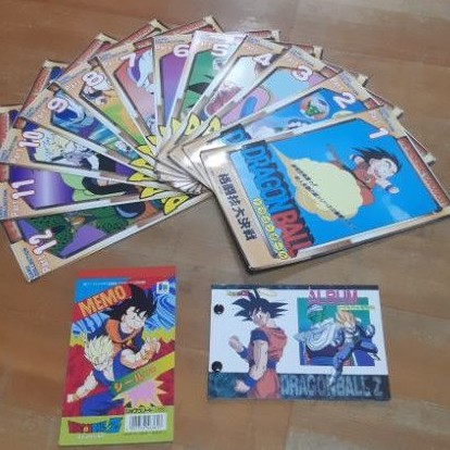 七龍珠卡 1992 萬代 BANDAI 宣傳卡 墊板 1-12彈 集卡冊 記事本 三樣合售