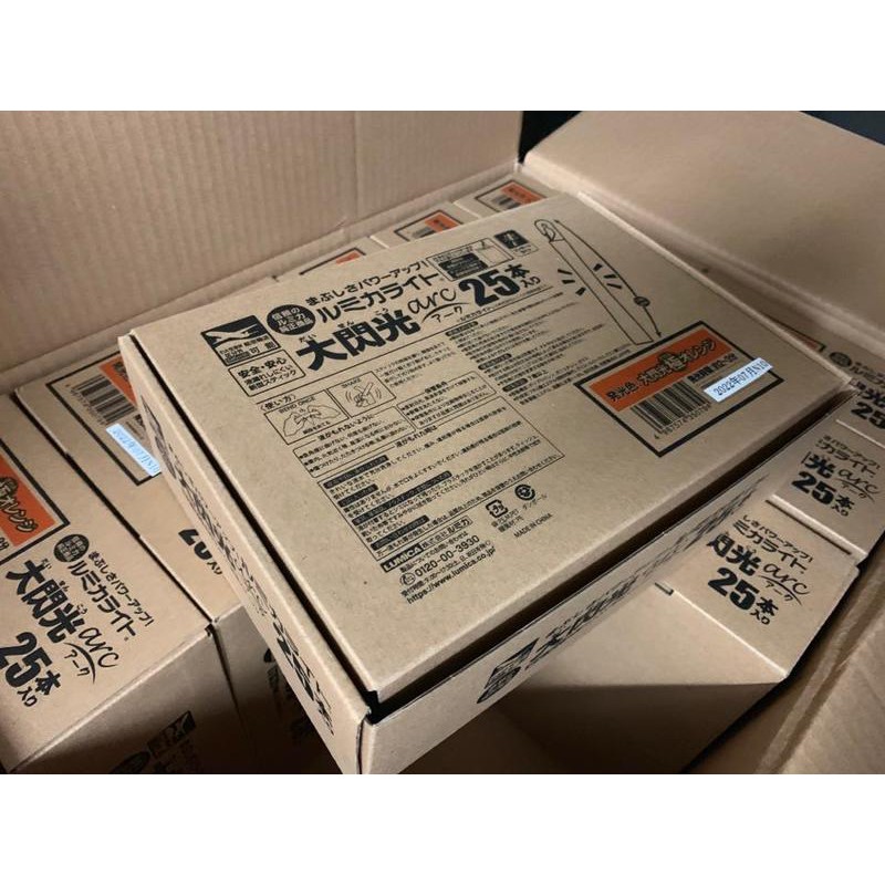 閃軍 日本lumica台灣代理大閃光arc 極橘色 25支盒装 業務用uo 演唱會螢光棒世界最高亮度 蝦皮購物