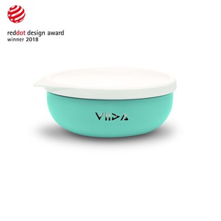 VIIDA Soufflé 抗菌不鏽鋼餐碗/湖水綠