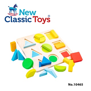 荷蘭 New Classic Toys 幼幼幾何形狀拼圖玩具 10465 /寶寶認知學習玩具/木製玩具/拼圖