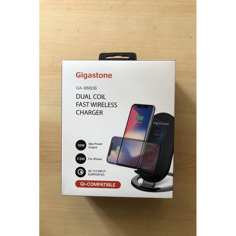 全新Gigastone 雙線圈無線快充充電盤 GA-9660B （❗️已降價，不再接受議價）