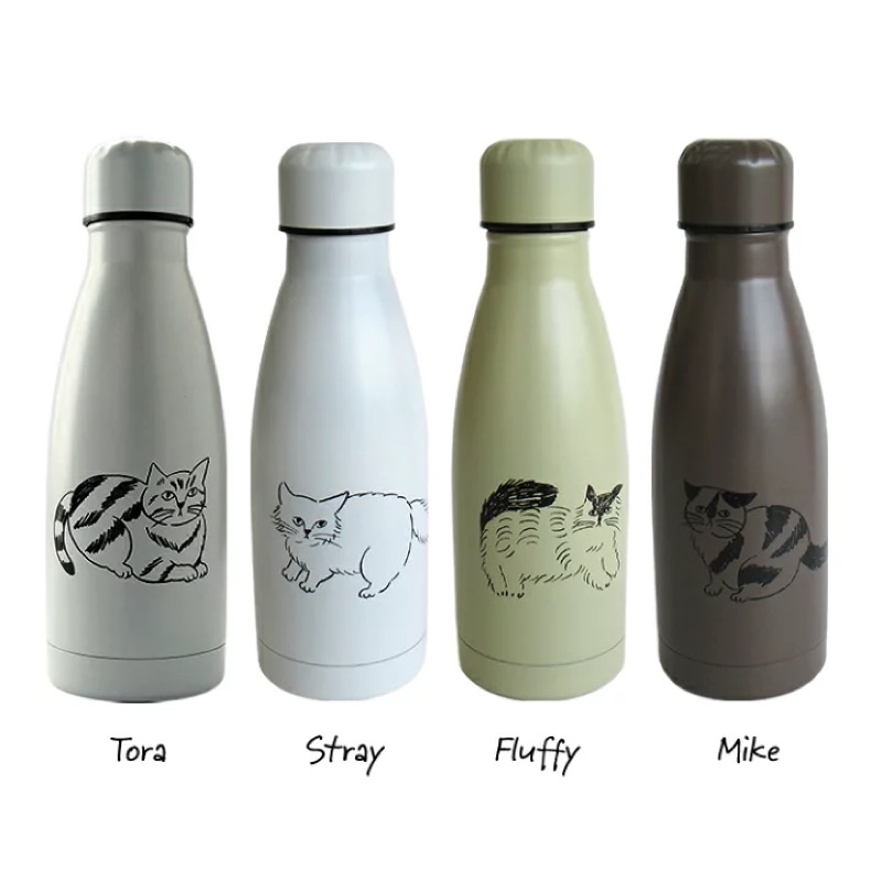 日本代購🇯🇵日本插畫家 松尾 貓咪 保溫杯 保溫瓶