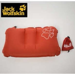 自售 全新 飛狼 Jack Wolfskin 紅色 充氣枕頭 腰墊 靠墊 靠枕 枕頭 尼龍 方便攜帶 外出 車用