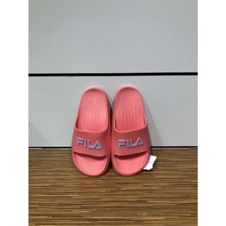 【清大億鴻】FILA 拖鞋 粉色 英文LOGO 基本款 防水 兒童 2S837V-229