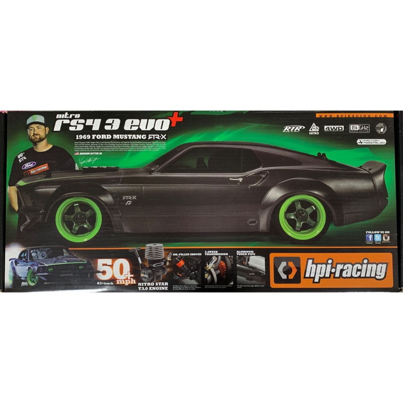 野馬 便宜出清 遙控車 模型 HPI 1/10 RS4 3 EVO+ MUSTANG 福特野馬 引擎房車