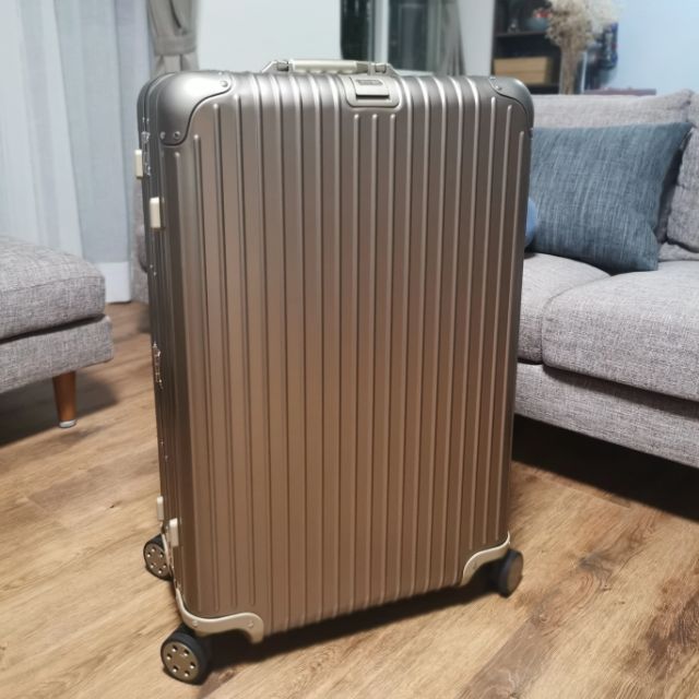 Rimowa 中大型四輪旅行箱 TOPAS Titanium 鈦金 E-tag 電子標籤 30吋 92473035