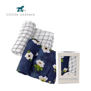 胖妞尿布蛋糕 Little Unicorn 竹纖維紗布巾兩入組 鏡花水月 多功能紗布巾 寶寶禮盒 紗布巾 包巾 紗布包巾