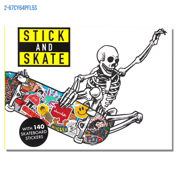 新款Stick and Skate 堅持與滑板 滑板運動核心貼紙文化 標誌性品牌 巧克力、HUF等貼紙收錄 滑板愛好者必