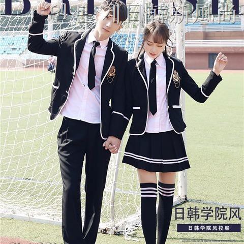 美衣現貨 校服套裝學院風中學生韓國女英倫西裝秋冬韓版高中學生班服jk制服 長袖 短裙 套裝 演出服 制服快 蝦皮購物