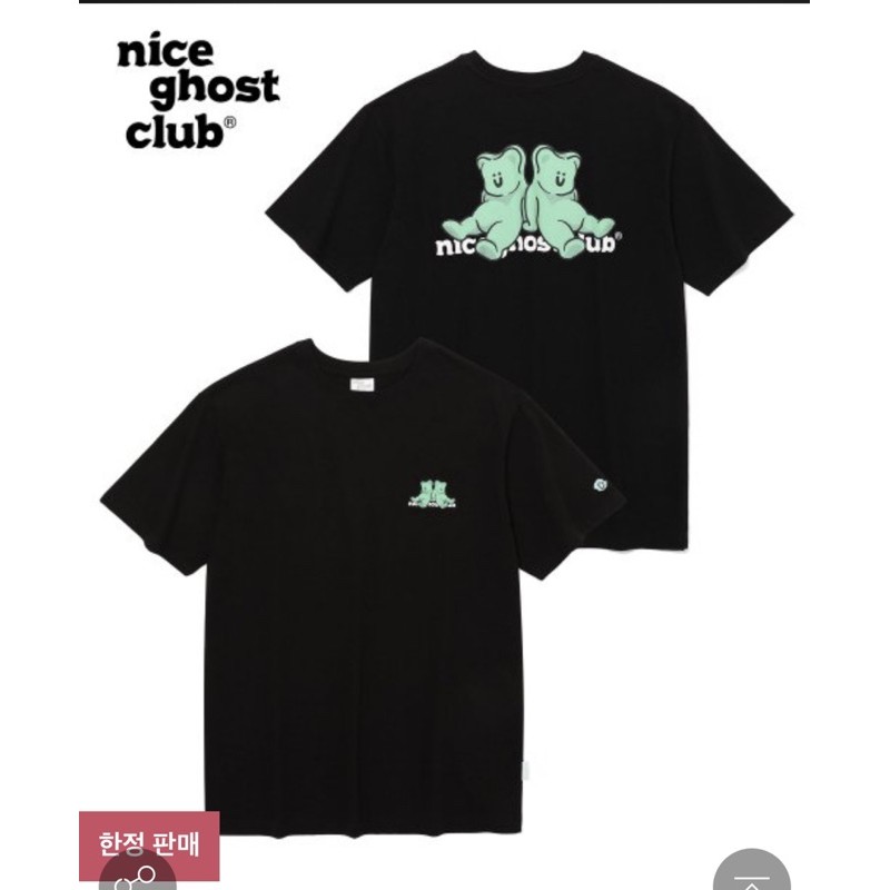 nice ghost club bear small logo tee黑色（m號二手）