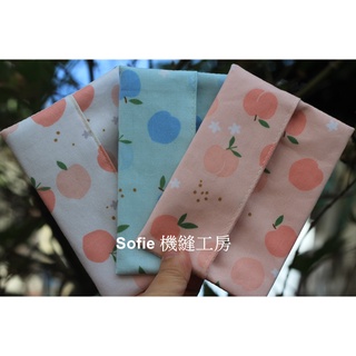 Sofie 機縫工房【水蜜桃】袖珍面紙套 舒潔袖珍包面紙袋10抽 春風小面紙包 手作結緣品 吊掛面紙收納袋 臺灣手工禮物