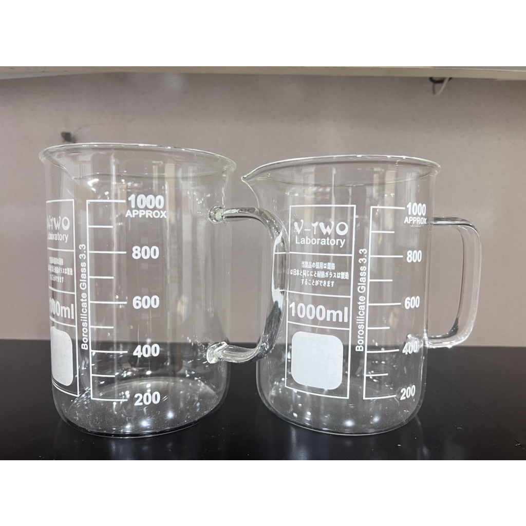 1000ML有柄耐熱玻璃燒杯⭕️玻璃燒杯⭕️實驗器材 可加熱