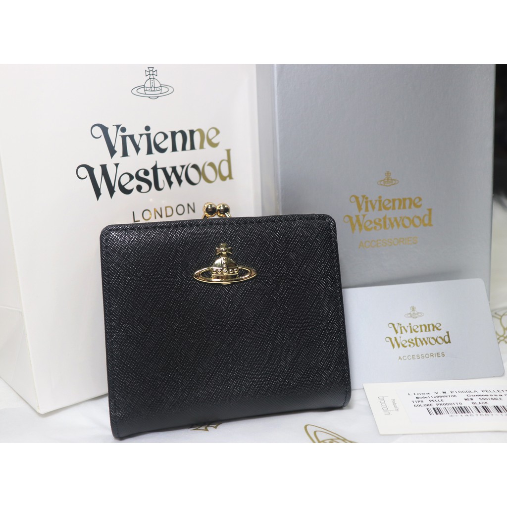 🖤現貨 Vivienne Westwood 薇薇安魏斯伍德 雙摺皮夾 十字紋牛皮 短夾 皮夾 土星錢包 真皮