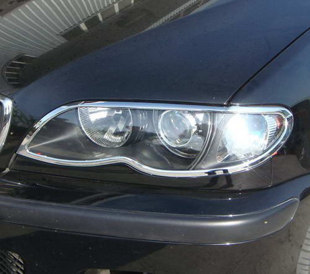 《※金螃蟹※》寶馬 BMW 3-E46 4D 鍍鉻大燈框