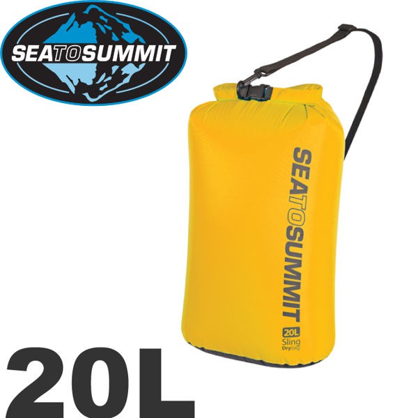 Sea to Summit 澳洲 70D 可揹負式輕量防水收納袋20L《黃》防水/朔溪包/STSASBAG20/悠遊山水