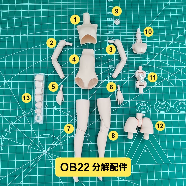 #推薦日本obitsu正版ob素體拆解配件ob22 ob24 ob26女體胸腹手腳肩腿脖【致信誠店】