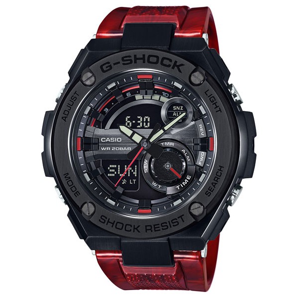 CASIO G-SHOCK GST-210M-4A 電子錶(黑X紅)