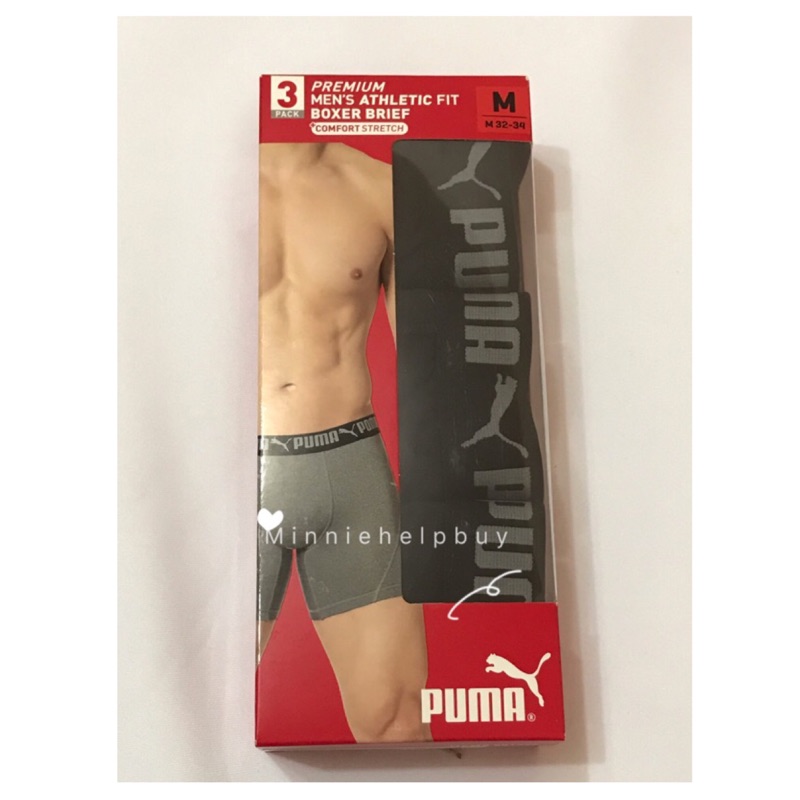 PUMA 男 男性內褲 黑 灰 四角褲 貼身內褲 運動內褲 莫代爾 親膚材質 大尺碼