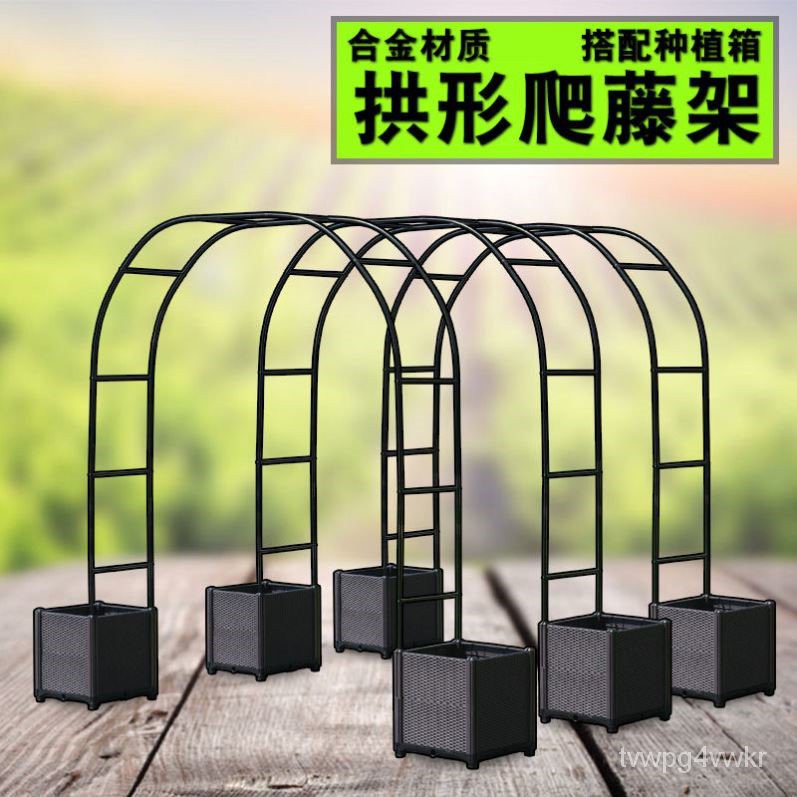 熱賣 爆款 花箱花架菜園兄弟家庭園藝爬藤支架鮮花鐵藝拱門婚慶花架花支柱拱 蝦皮購物