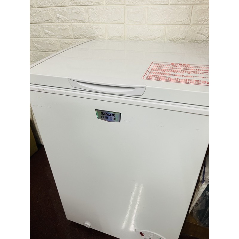 免運 Sanlux台灣三洋冷凍櫃上掀式冰箱小型冷凍庫scf 103w近全新二手 蝦皮購物