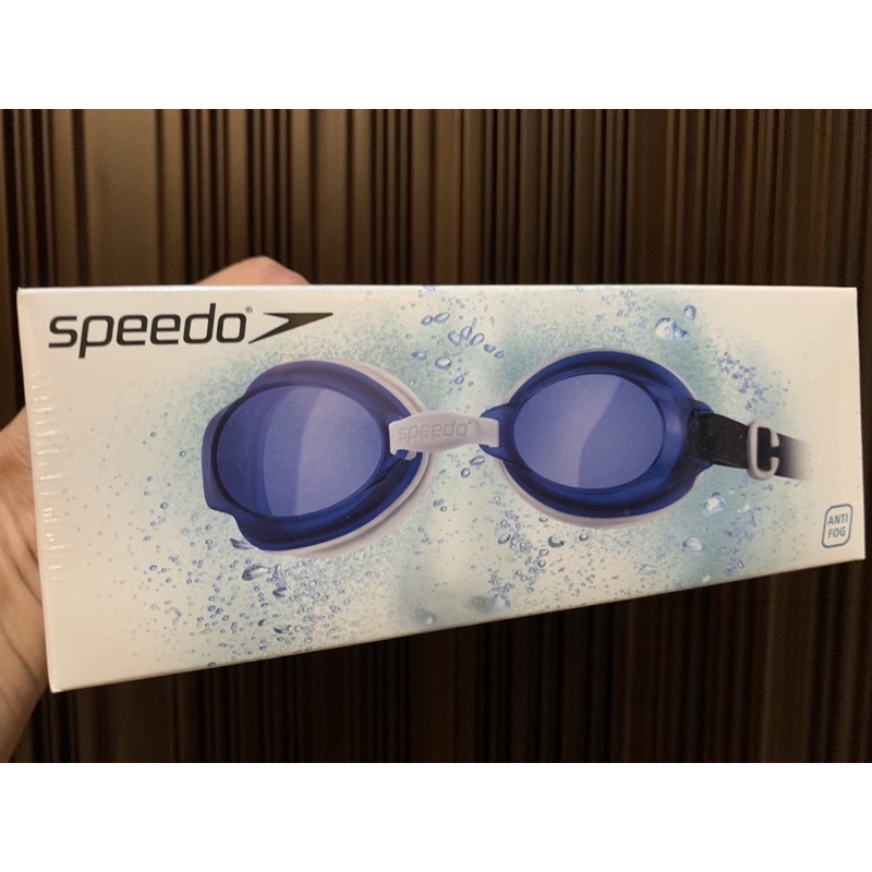 speedo成人基礎泳鏡 Jet 藍/白 SD8092978577N