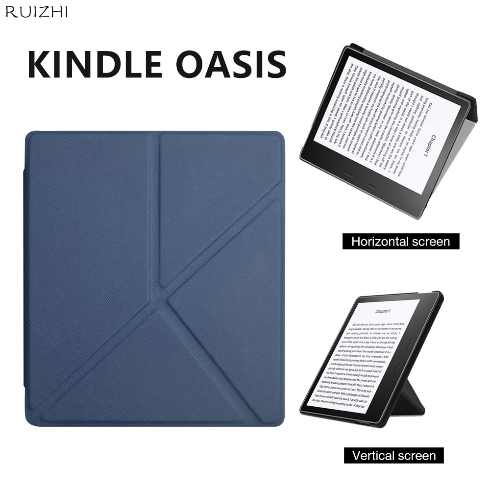 適用於 Kindle Oasis 2/3 保護套,具有折疊喚醒功能的 7 英寸電子書包