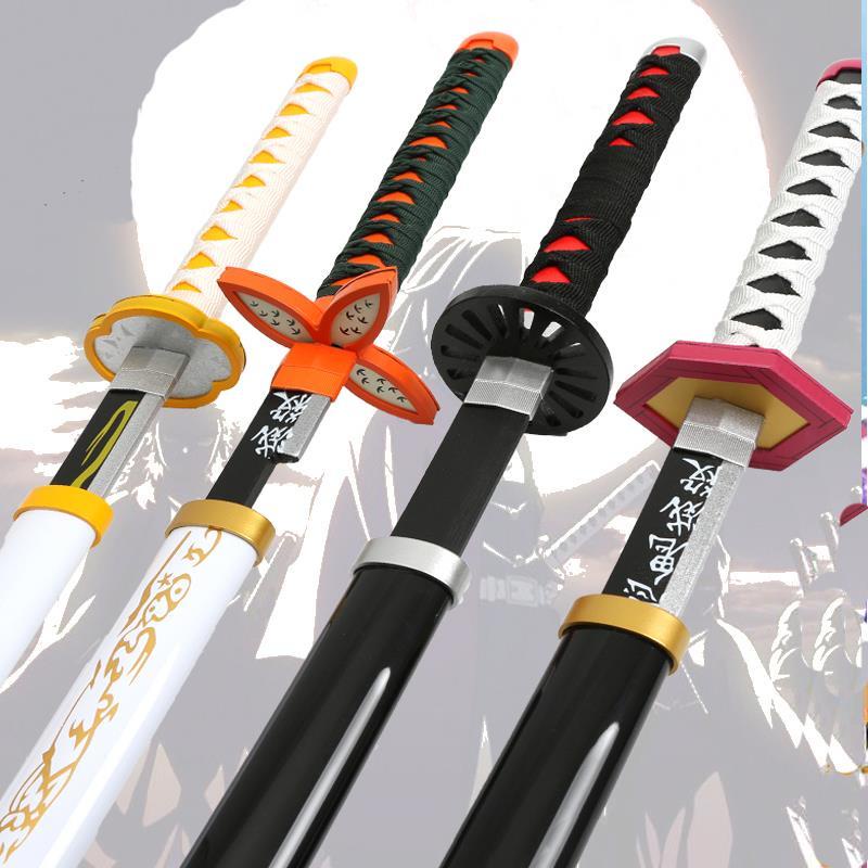 武士刀索隆鬼滅之刃刀劍神域鬼滅之刃特大號木刀我妻善逸日輪刀灶門炭治郎水柱富岡義勇玩具刀收藏刀未開刃玩具刀未