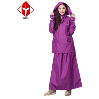 DongShen 東伸 13-1 裙襬搖搖女仕型套裝雨衣 兩件式雨衣 紫色 雨裙 防曬裙 防雨裙 透氣 輕量《淘帽屋》