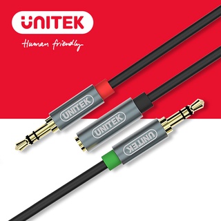 UNITEK 3.5mm AUX 耳機 1對2 立體聲音頻轉接 (Y-C957ABK)