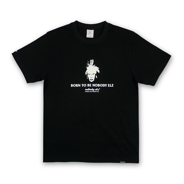 Nobody Elz 設計 T-Shirt - 安迪沃和 Andy Warhol Tee 黑色款 stussy nike