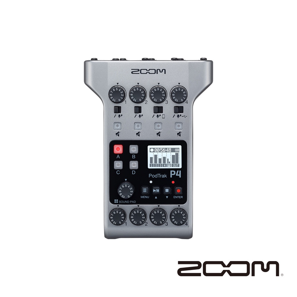 【ZOOM】P4 手持錄音機 4軌播客錄音機 (公司貨)